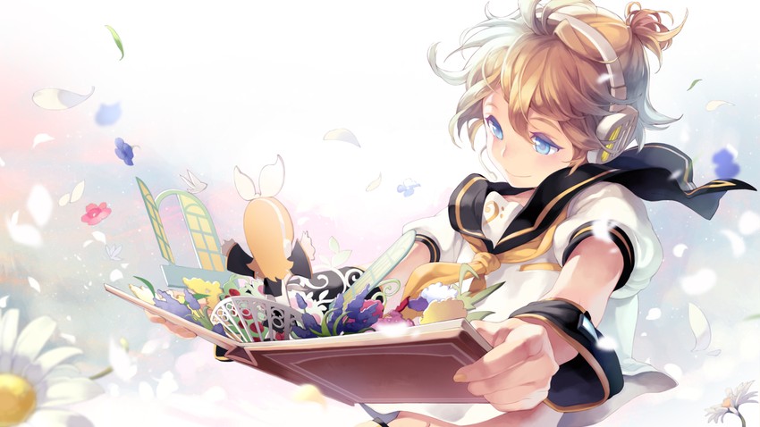kagamine rin and kagamine len (vocaloid) drawn by comet_(teamon)