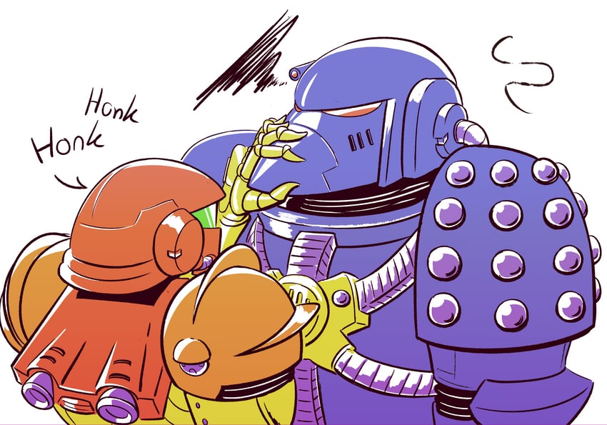 samus aran and adeptus astartes (metroid and 1 more) drawn by sarracenian