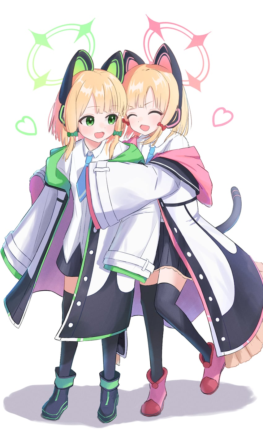 momoi and midori (blue archive) drawn by porty_ramram