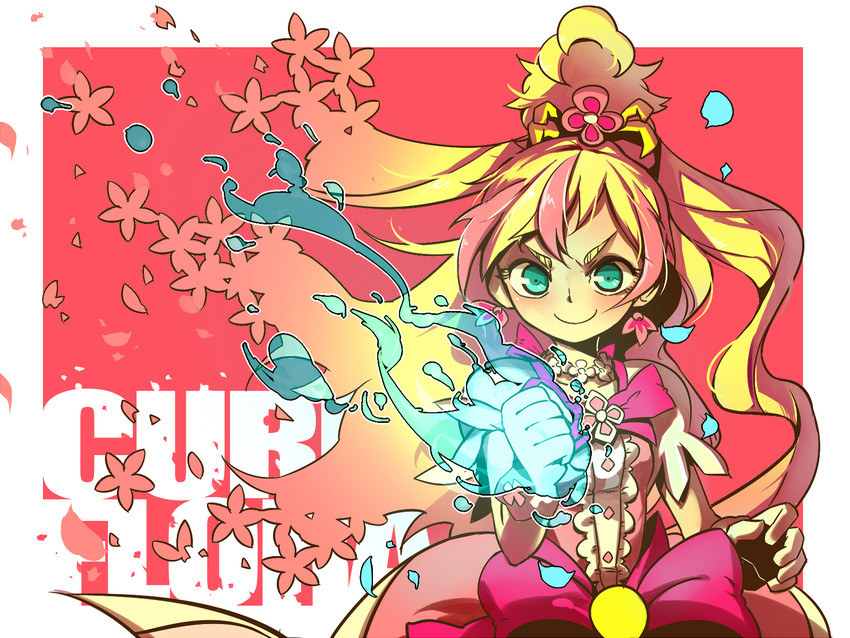haruno haruka and cure flora (precure and 1 more) drawn by hc2002