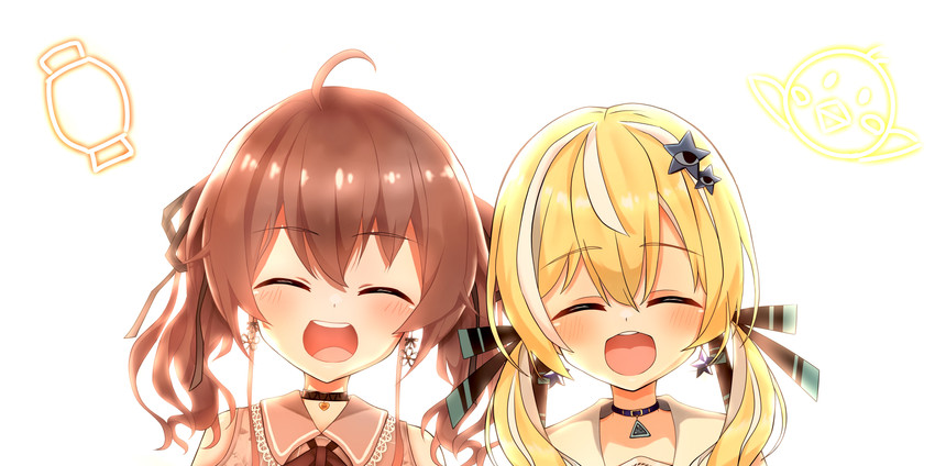 natsuiro matsuri and suzukaze shitora (hololive and 1 more) drawn by sashimi_(sasimi561)