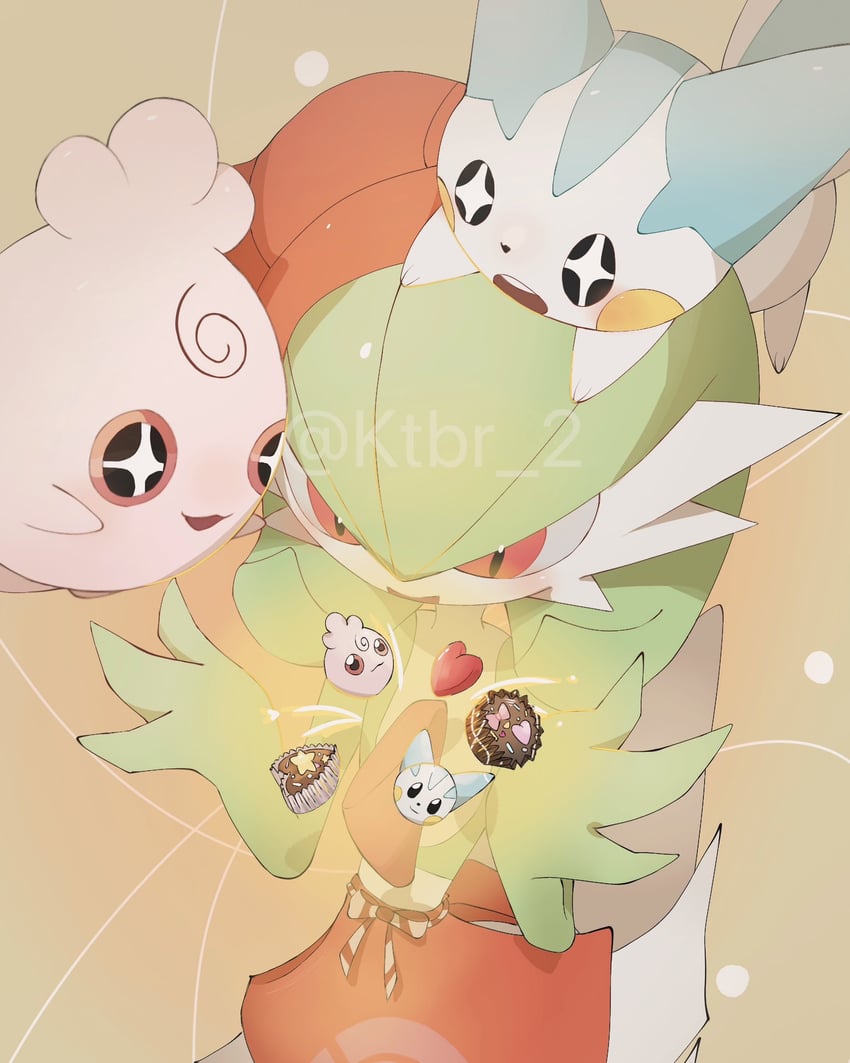 gardevoir, pachirisu, and igglybuff (pokemon and 1 more) drawn by ktbr_2