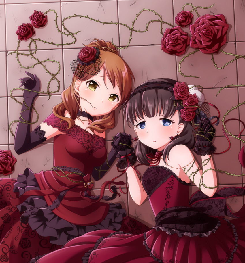 hojo karen and sakuma mayu (idolmaster and 2 more) drawn by yamisaki_(ymsk_xx)