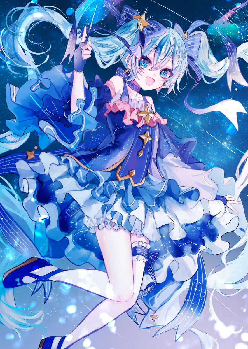 hatsune miku and yuki miku (vocaloid and 1 more) drawn by tsukushi_koto