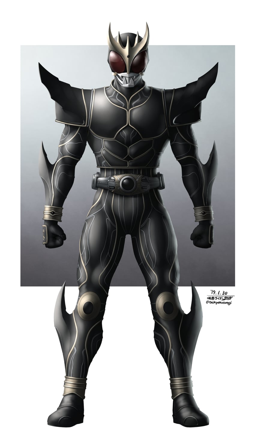 kamen rider kuuga (kamen rider and 1 more) drawn by taikyoku_tsurugi