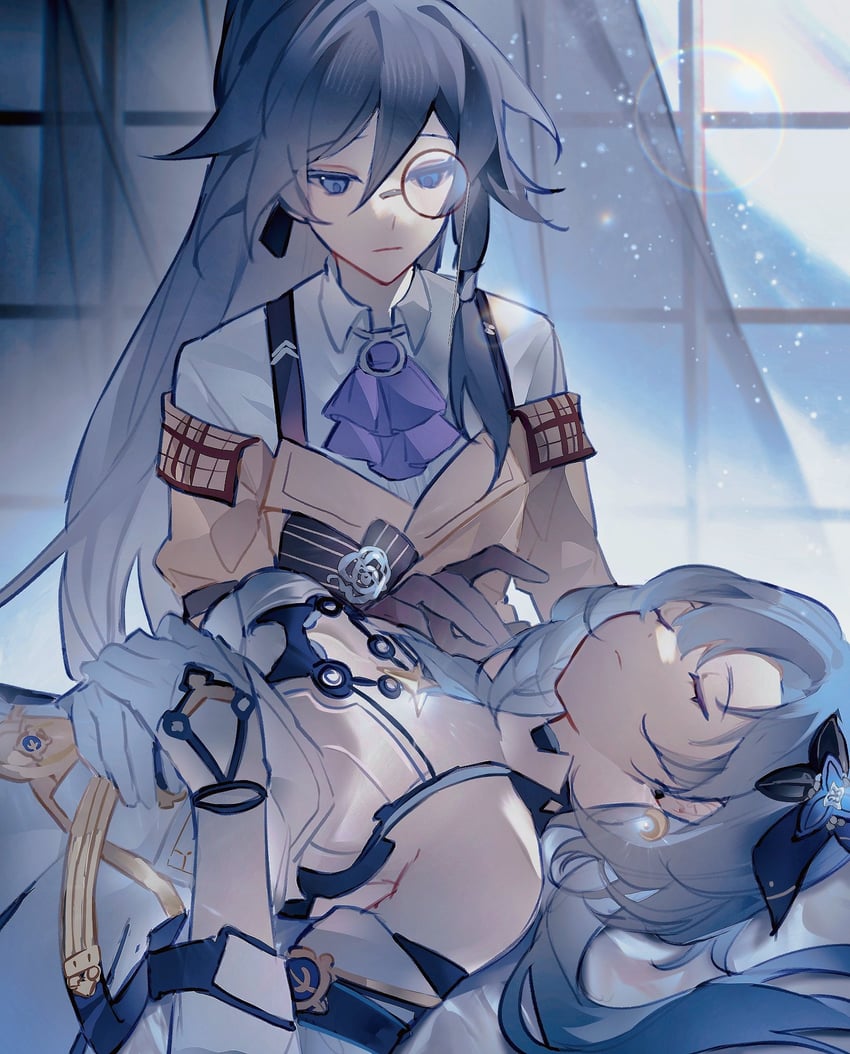 fu hua and griseo (honkai and 1 more) drawn by haruka_(rsyaooooo)