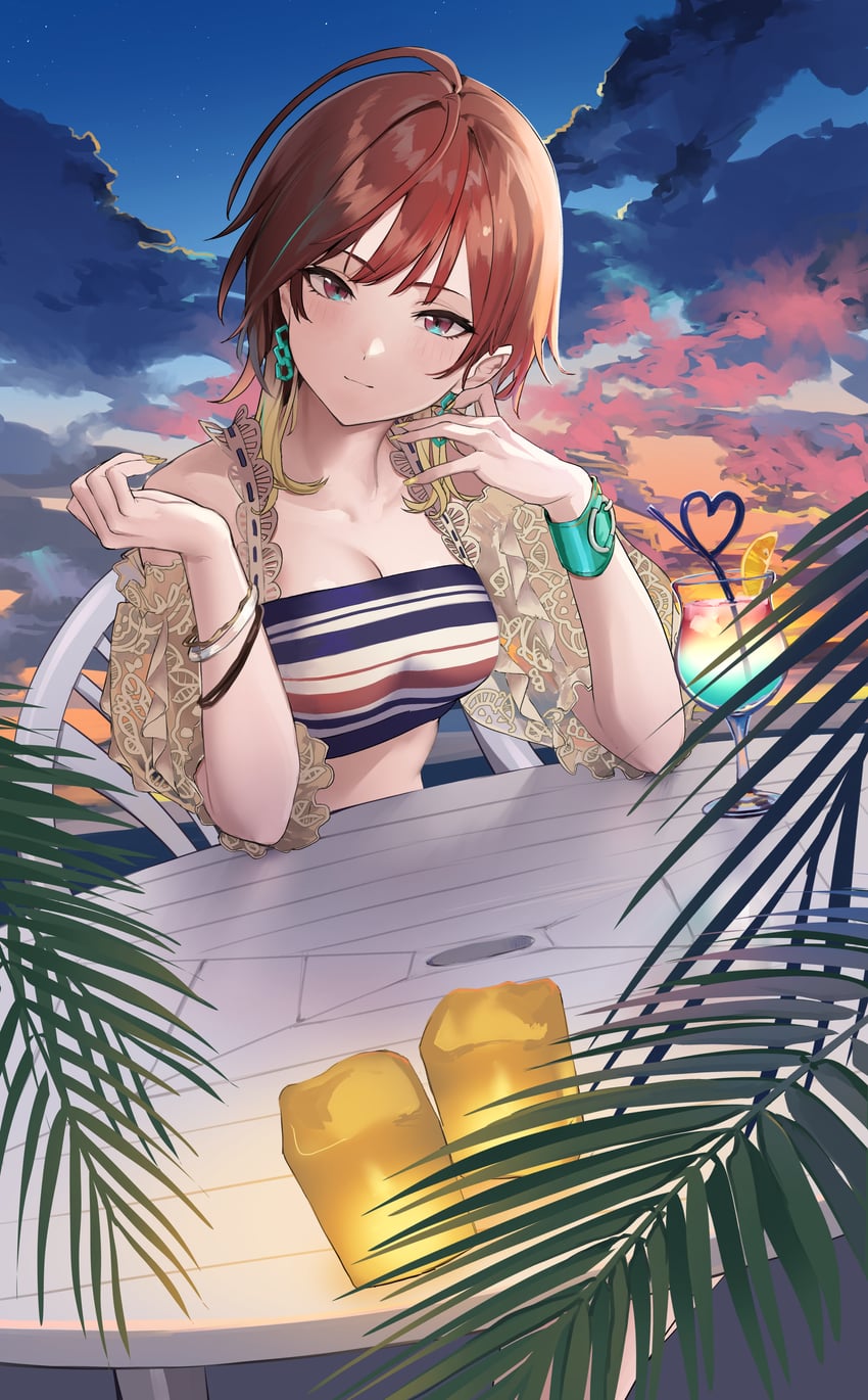 aketa mikoto (idolmaster and 1 more) drawn by uouokuma