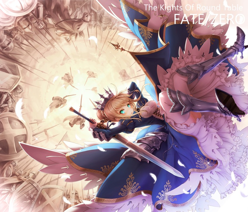 artoria pendragon and saber (fate and 1 more) drawn by futsuka_(dzone)
