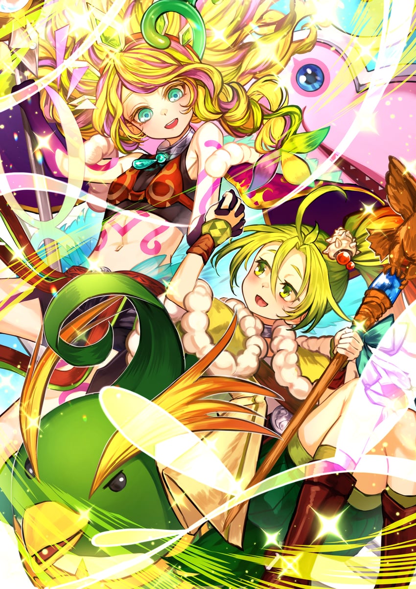 pilica descendant of gusto, ritual beast tamer wen, ritual beast tamer zefrawendi, and ritual beast rampengu (yu-gi-oh!) drawn by fuji_tarawi