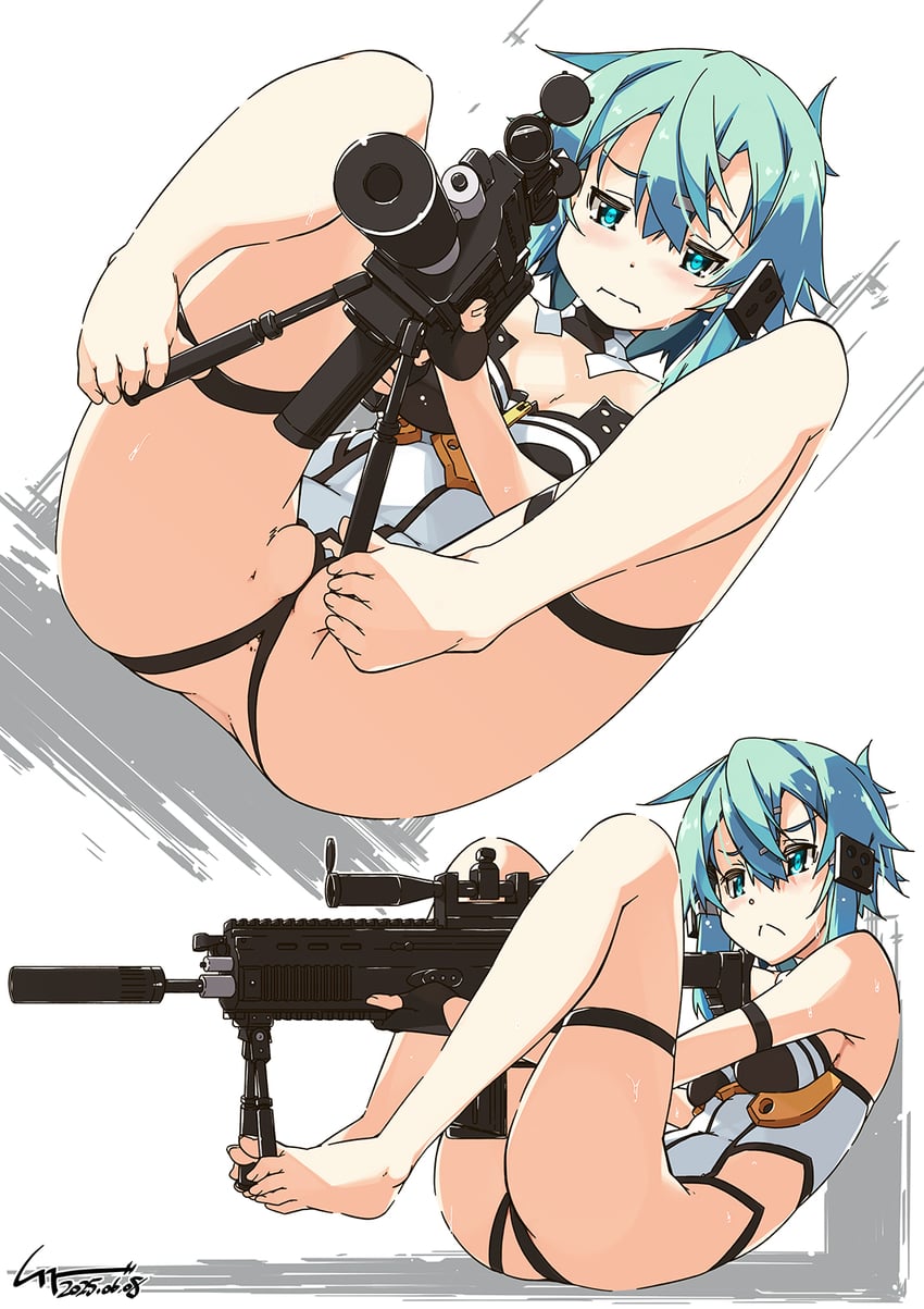 sinon (sword art online and 1 more) drawn by shikei