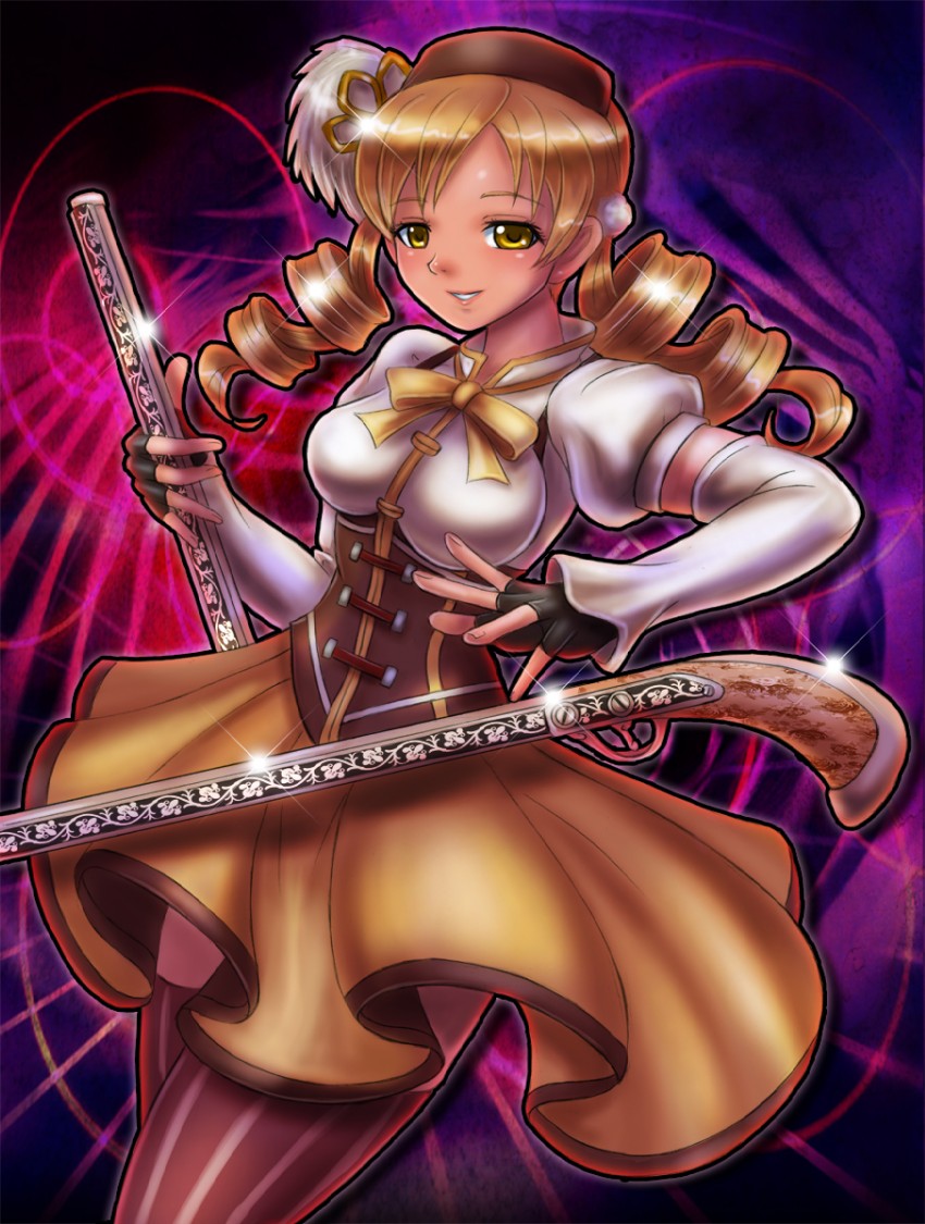 tomoe mami (mahou shoujo madoka magica) drawn by boken_fantasy