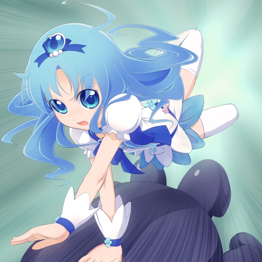 kurumi erika and cure marine (precure and 1 more) drawn by takeda_yukimura
