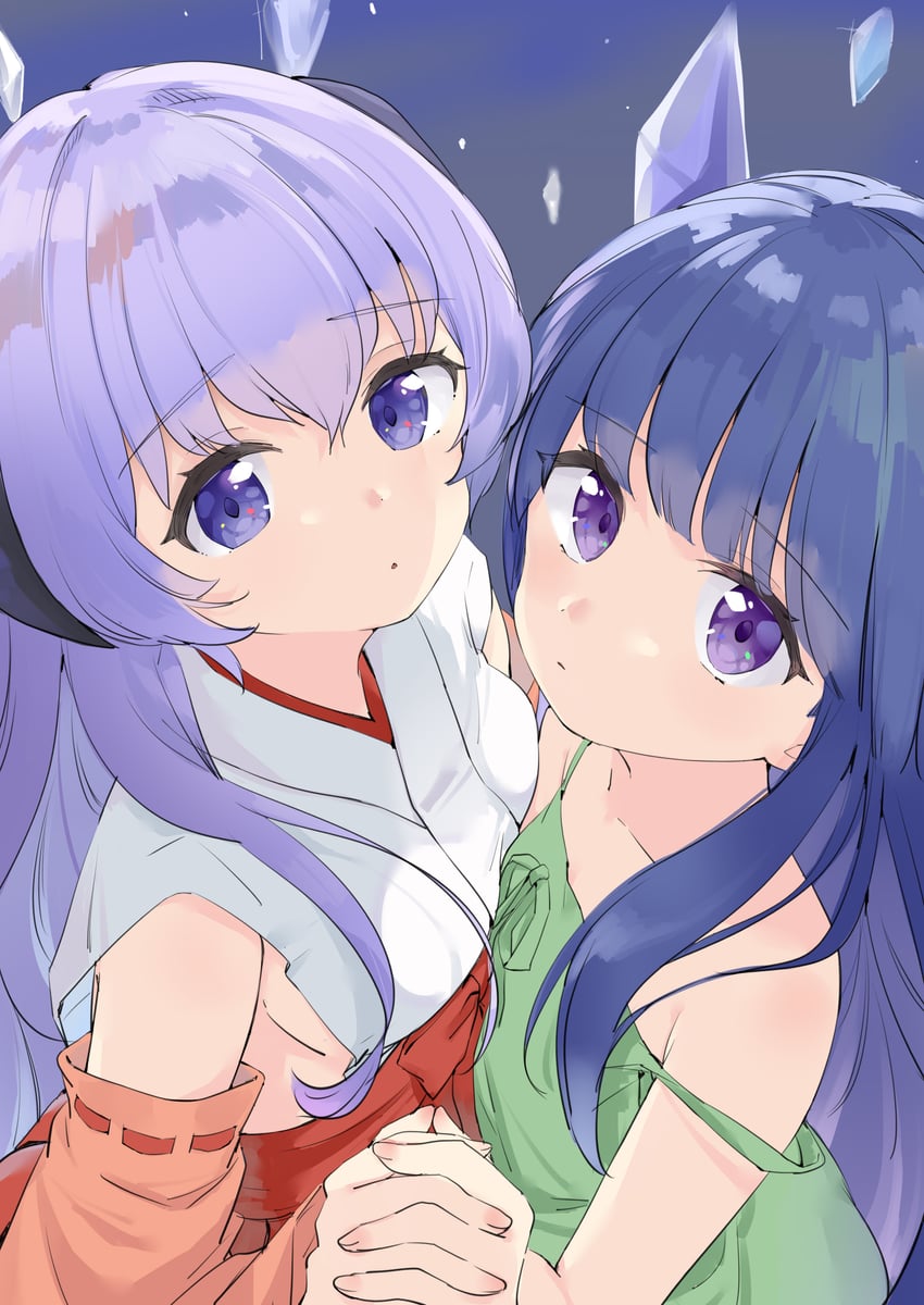 furude rika and hanyuu (higurashi no naku koro ni) drawn by pullium