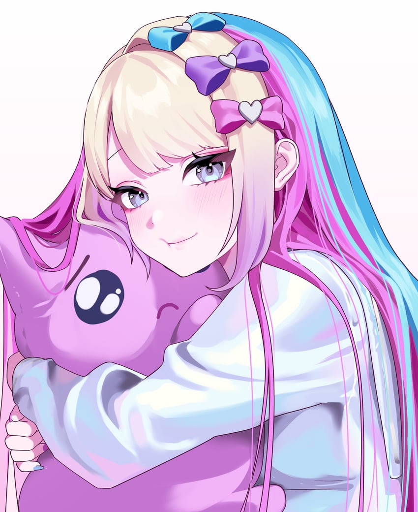 chouzetsusaikawa tenshi-chan and pien cat (needy girl overdose) drawn by m_psycho_83