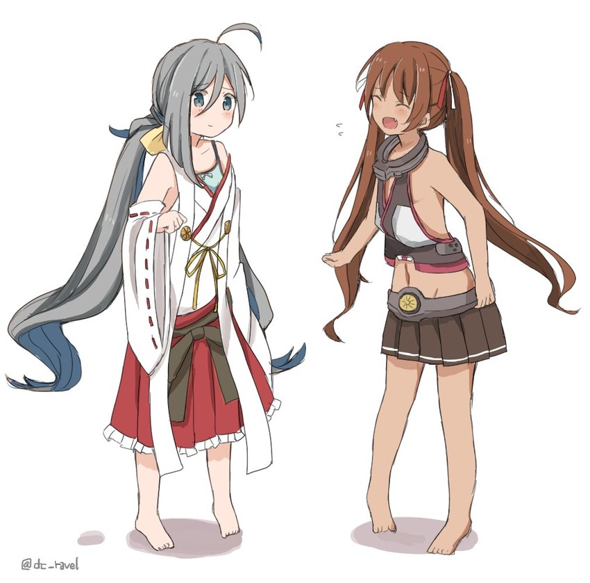 haruna, mutsu, kiyoshimo, and libeccio (kantai collection) drawn by riz_(ravel_dc)