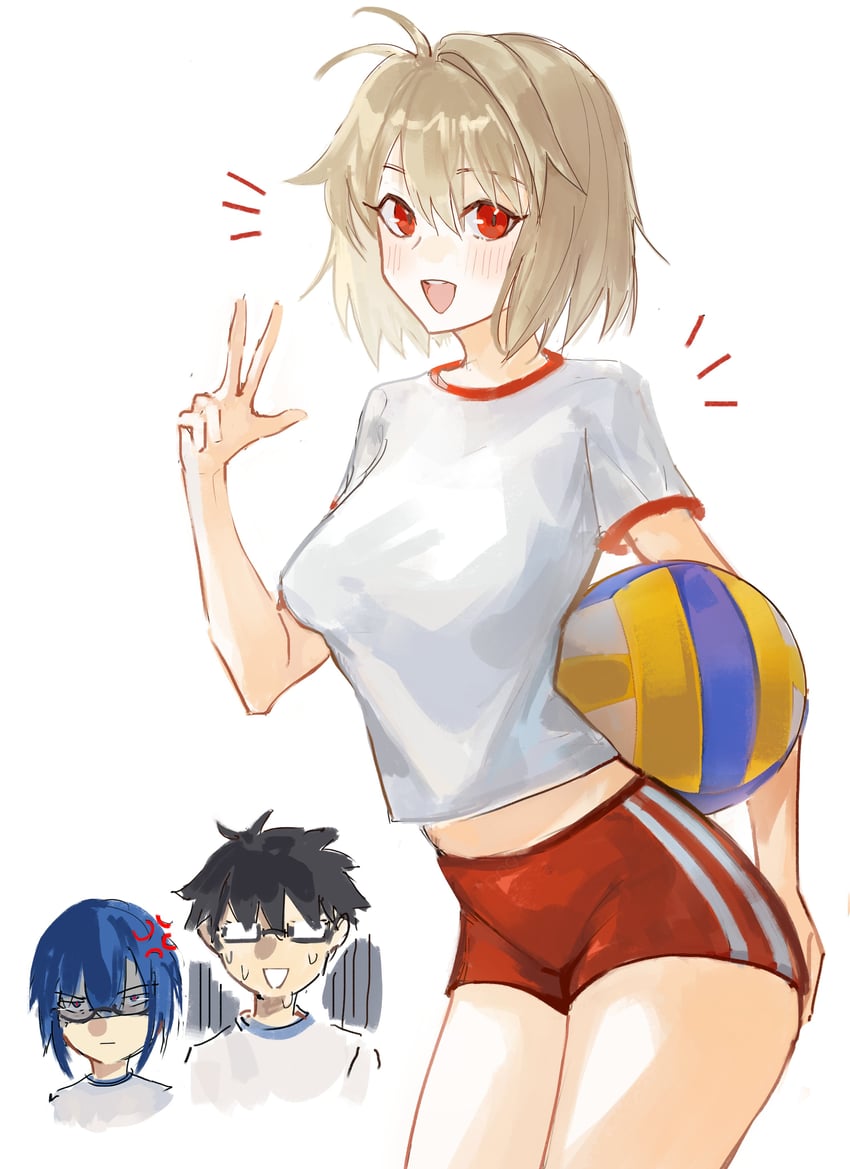 arcueid brunestud, ciel, and tohno shiki (tsukihime) drawn by yotsutsu428