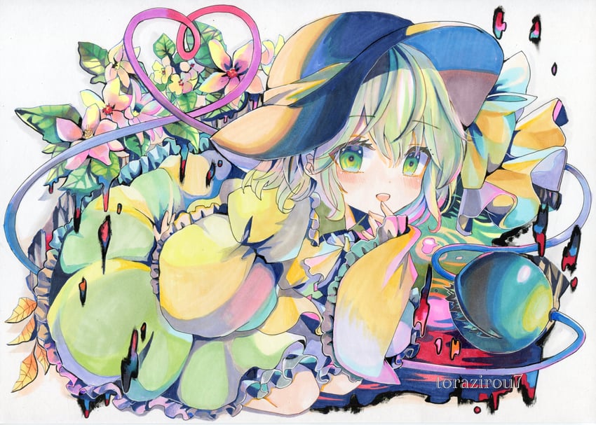 komeiji koishi (touhou) drawn by torajirou_(toraneko_zirou)