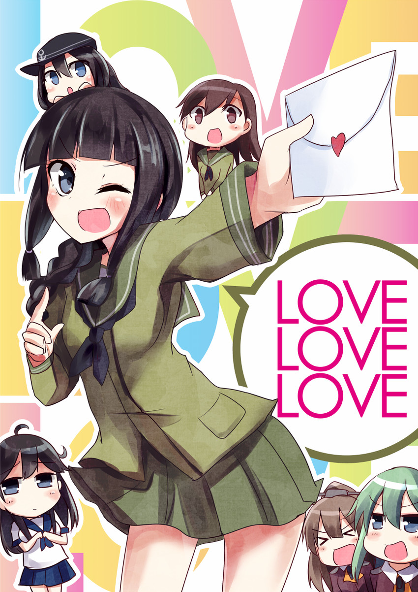 akatsuki, suzuya, ushio, kitakami, ooi, and 1 more (kantai collection) drawn by soramuko