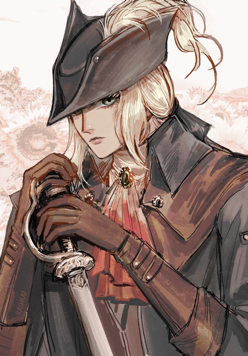 lady maria of the astral clocktower (bloodborne) drawn by rashuu