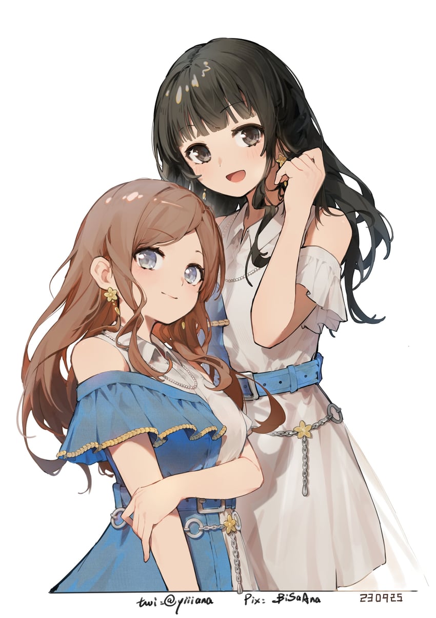 nagasaki soyo and kohinata mika (bang dream! and 2 more) drawn by bisaana