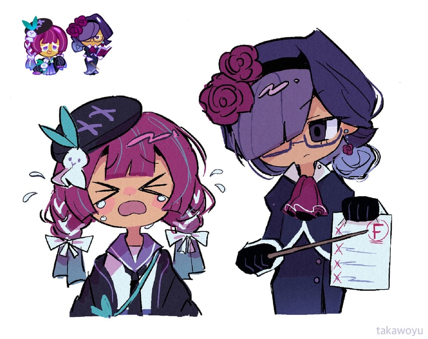 blackberry cookie and onion cookie (cookie run and 1 more) drawn by takawoyu
