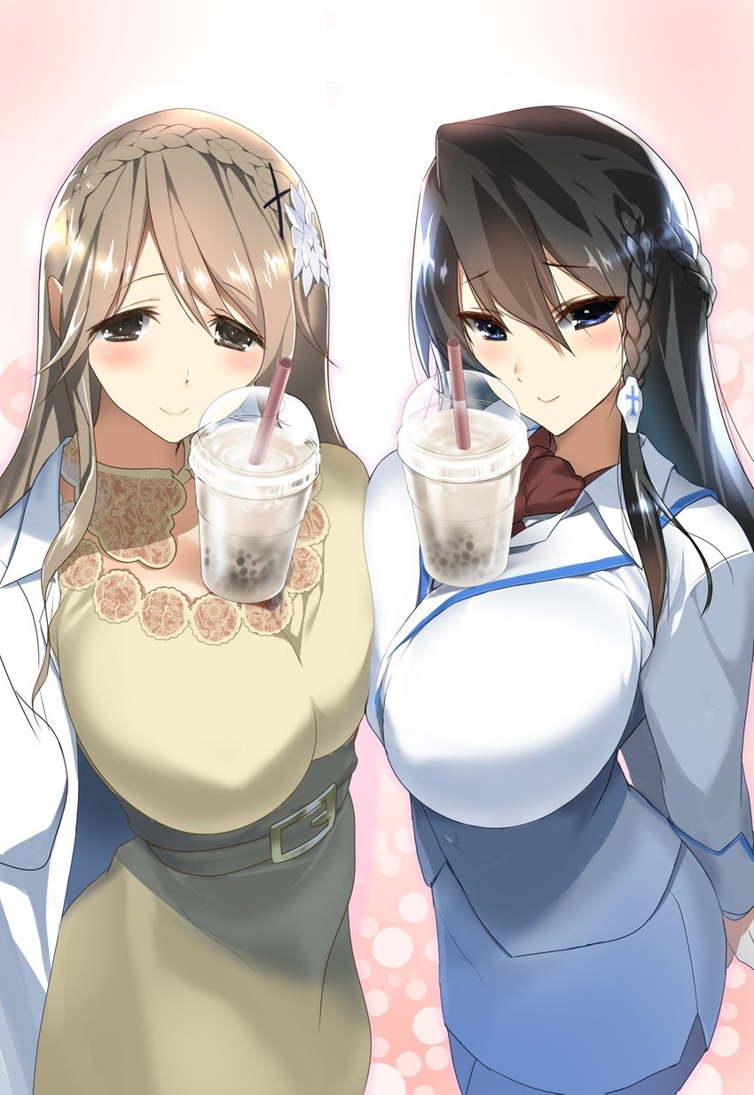 moriyama chisei and kishikawa meru (onee-san sensei wa danshikousei ni ezukeshitai.) drawn by hima