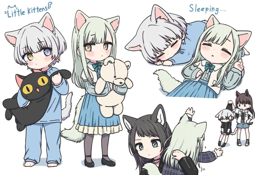 shiina taki, wakaba mutsumi, yahata umiri, and kaname raana (bang dream! and 1 more) drawn by tinysharkcat