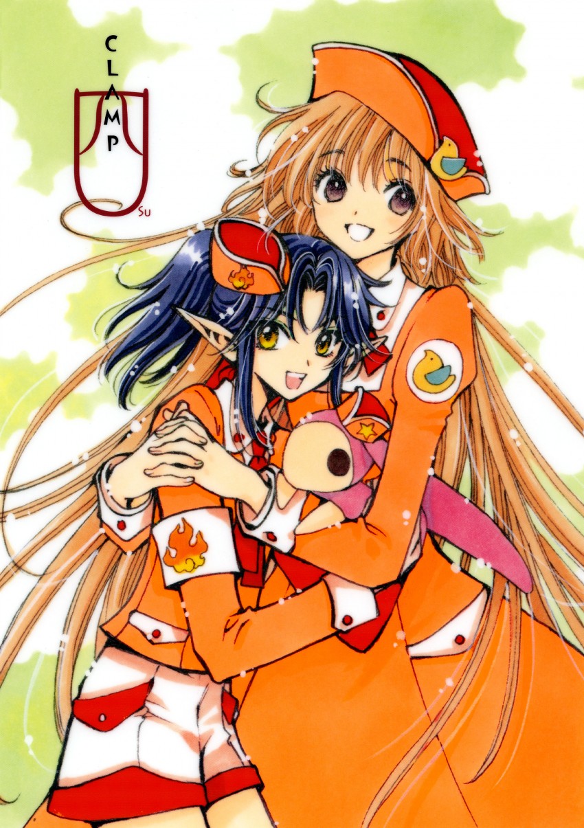 hanato kobato, atashi, and ashura (chobits and 2 more) drawn by clamp_(circle)