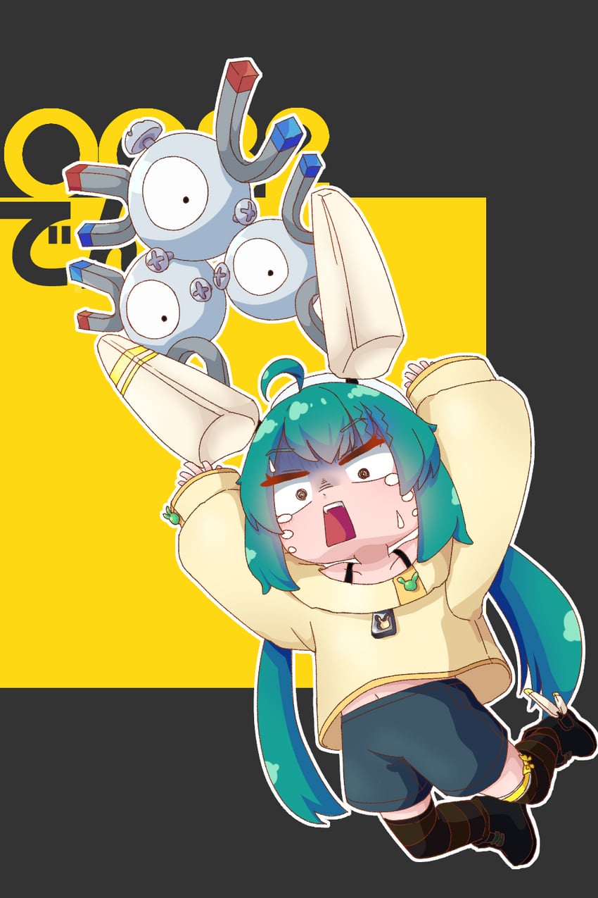 magneton and monimoni conica (pokemon and 1 more) drawn by dasima_a