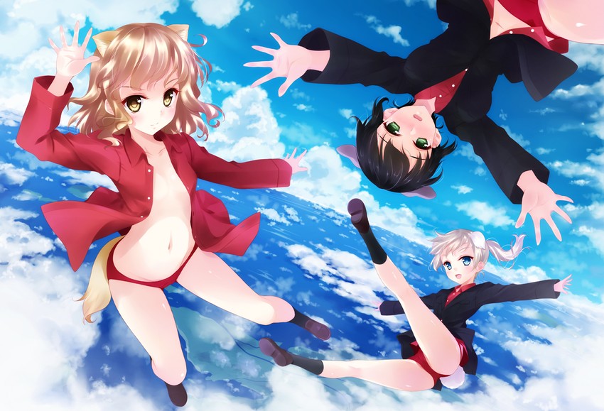 fernandia malvezzi, luciana mazzei, and martina crespi (world witches series and 1 more) drawn by hayakawa_harui