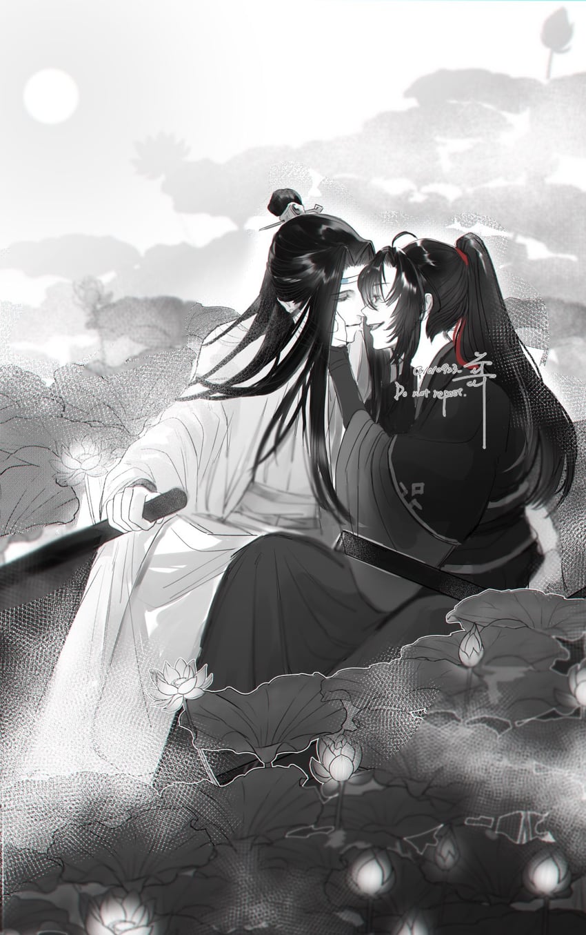 wei wuxian and lan wangji (modao zushi) drawn by 1010923