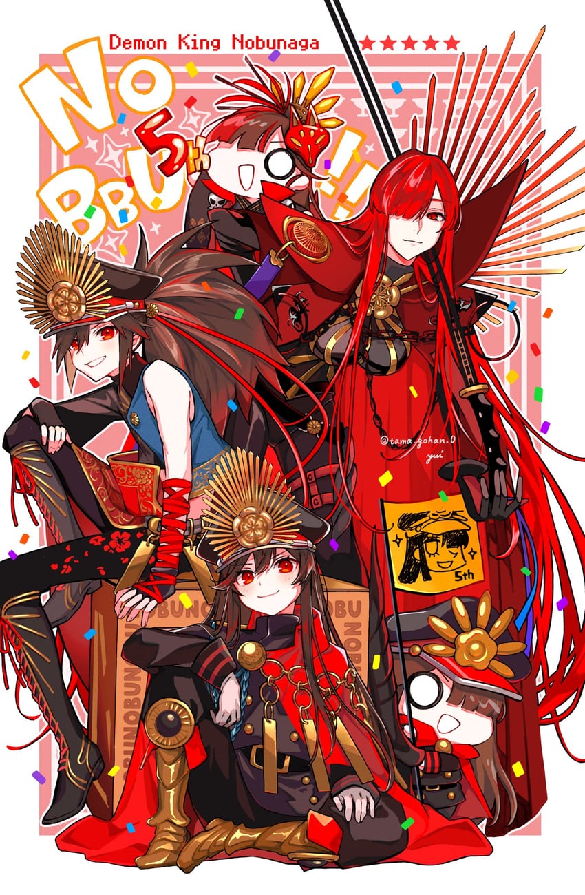 oda nobunaga, mini nobu, and oda kippoushi (fate and 1 more) drawn by yui_(tamagohan)