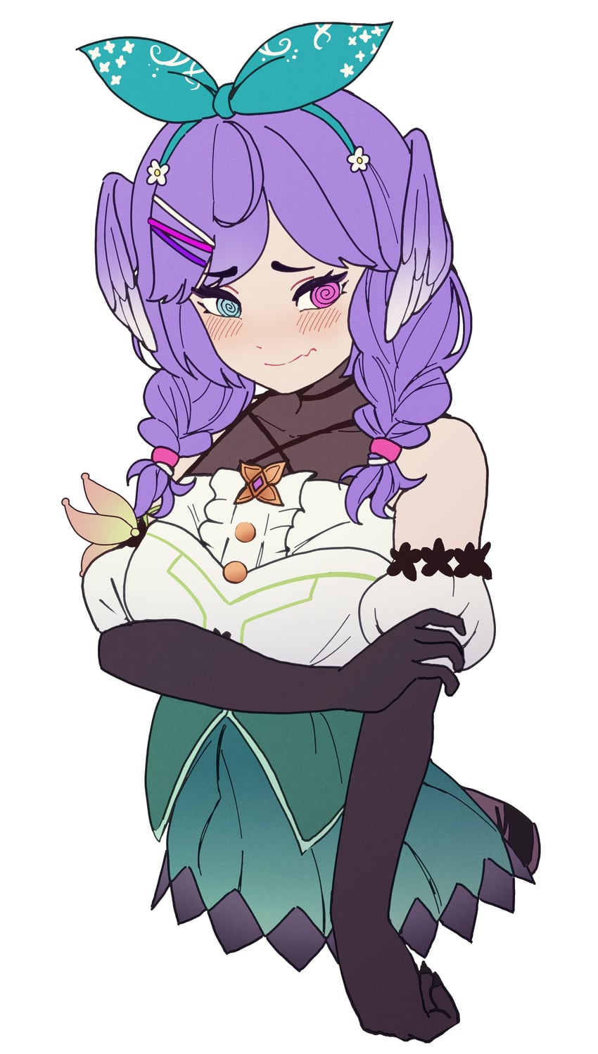selen tatsuki and pomu rainpuff (nijisanji and 1 more) drawn by samsyrup