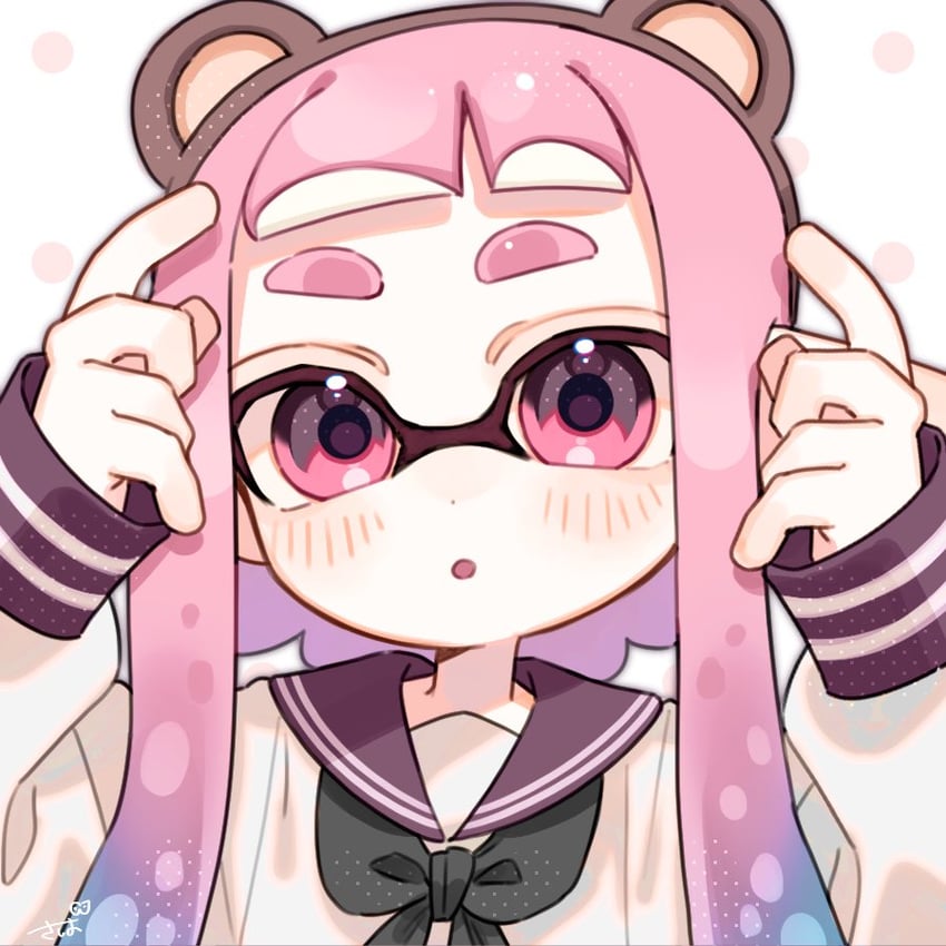 inkling player character and inkling girl (splatoon and 1 more) drawn by sabata_saba