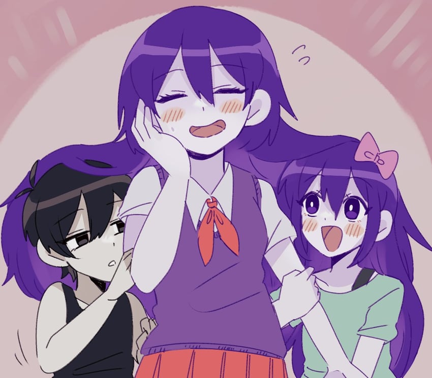 omori, aubrey, and mari (omori) drawn by andou_(sino_spkt)