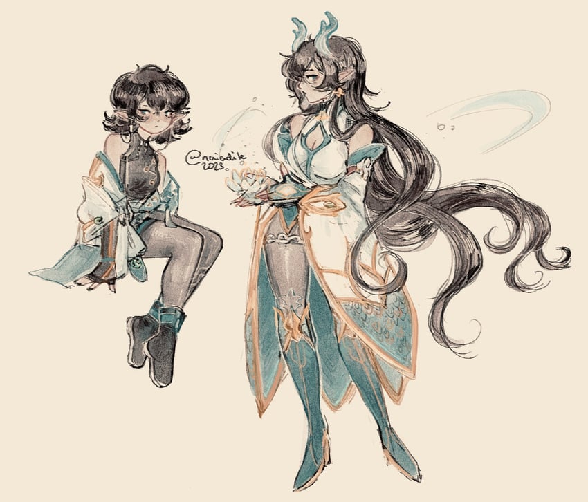 dan heng (honkai and 1 more) drawn by naiadite