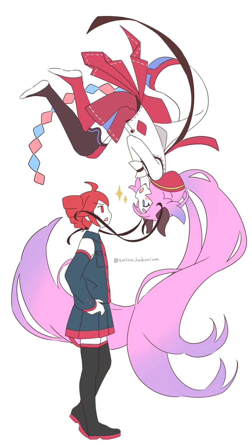 kasane teto and meika hime (vocaloid and 2 more) drawn by amau_totori