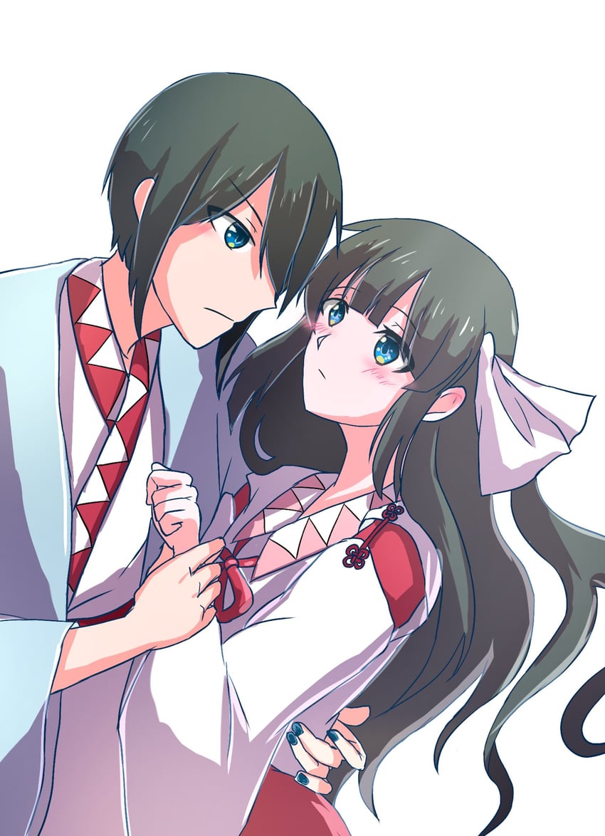 girl who trained on mt. haku (touhou and 1 more) drawn by rokki_hero