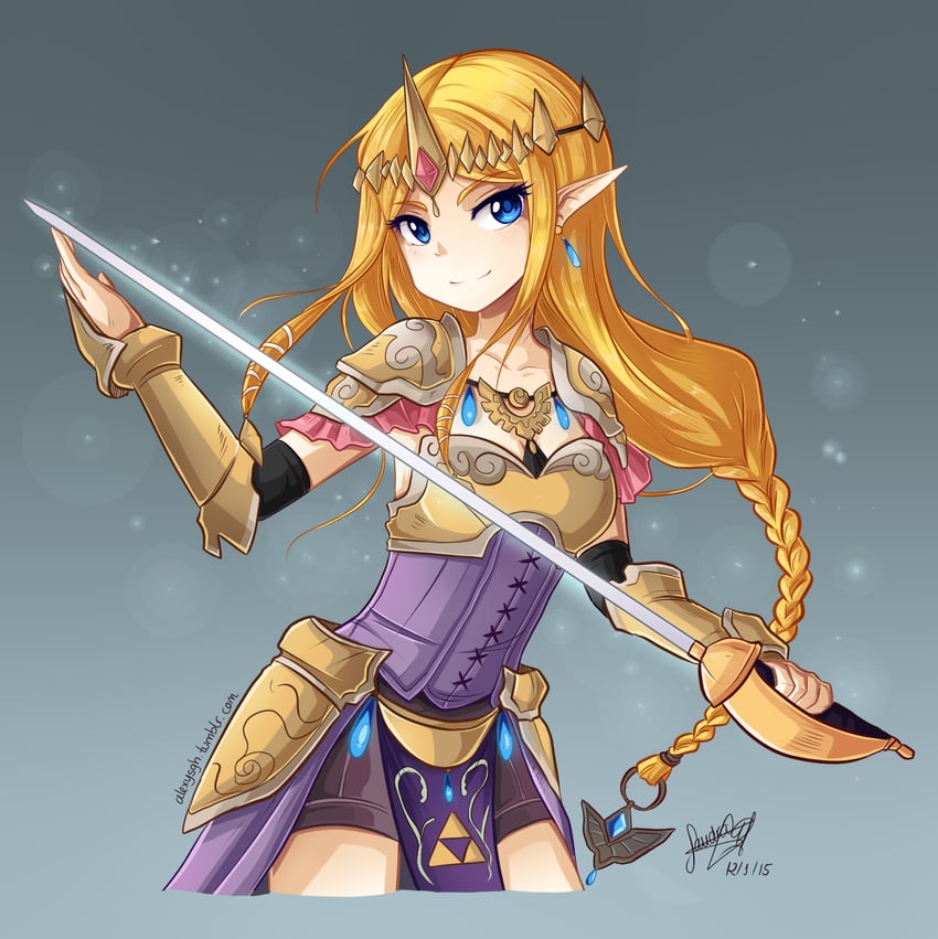 princess zelda (the legend of zelda and 1 more) drawn by sandragh