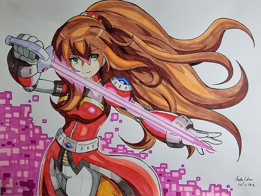 iris and iris -another- (mega man and 2 more) drawn by innovator123