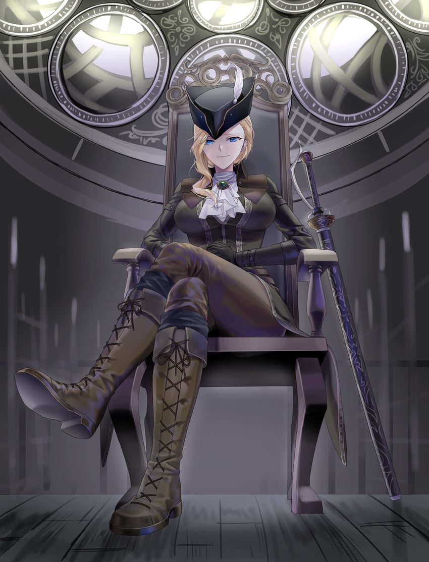 lady maria of the astral clocktower and hood (azur lane and 1 more) drawn by suprii
