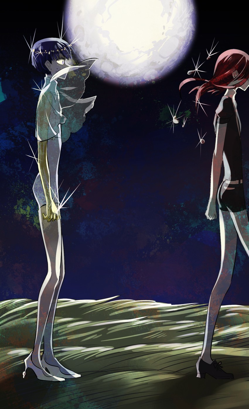 phosphophyllite and cinnabar (houseki no kuni) drawn by suzuka_(suzuchiyan)