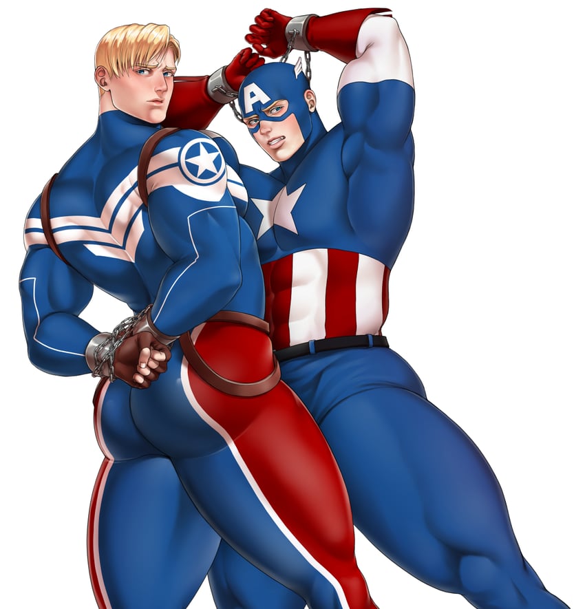 steve rogers and captain america (marvel and 1 more) drawn by mxsxe