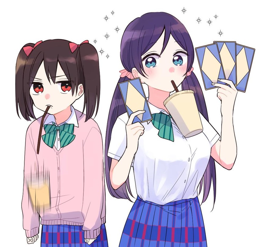 tojo nozomi and yazawa nico (love live! and 1 more) drawn by anno_(sakana32929)