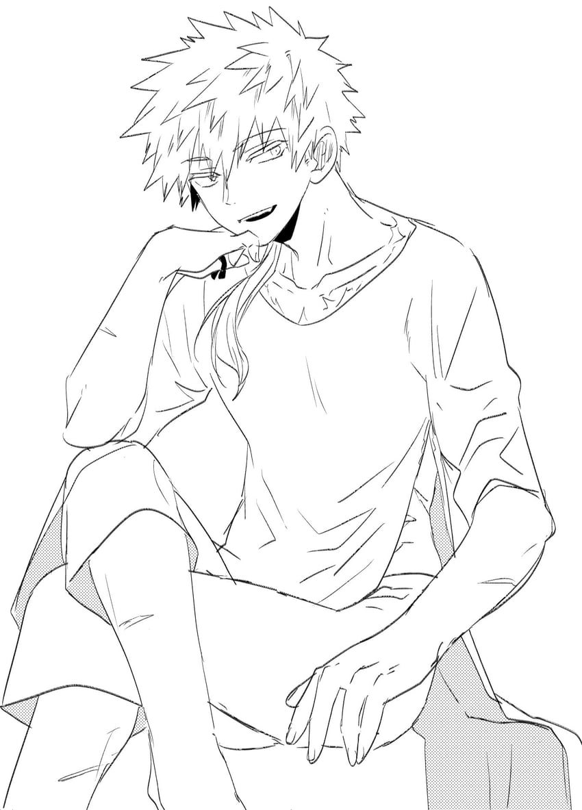 bakugou katsuki (boku no hero academia) drawn by ikuhashi_muiko