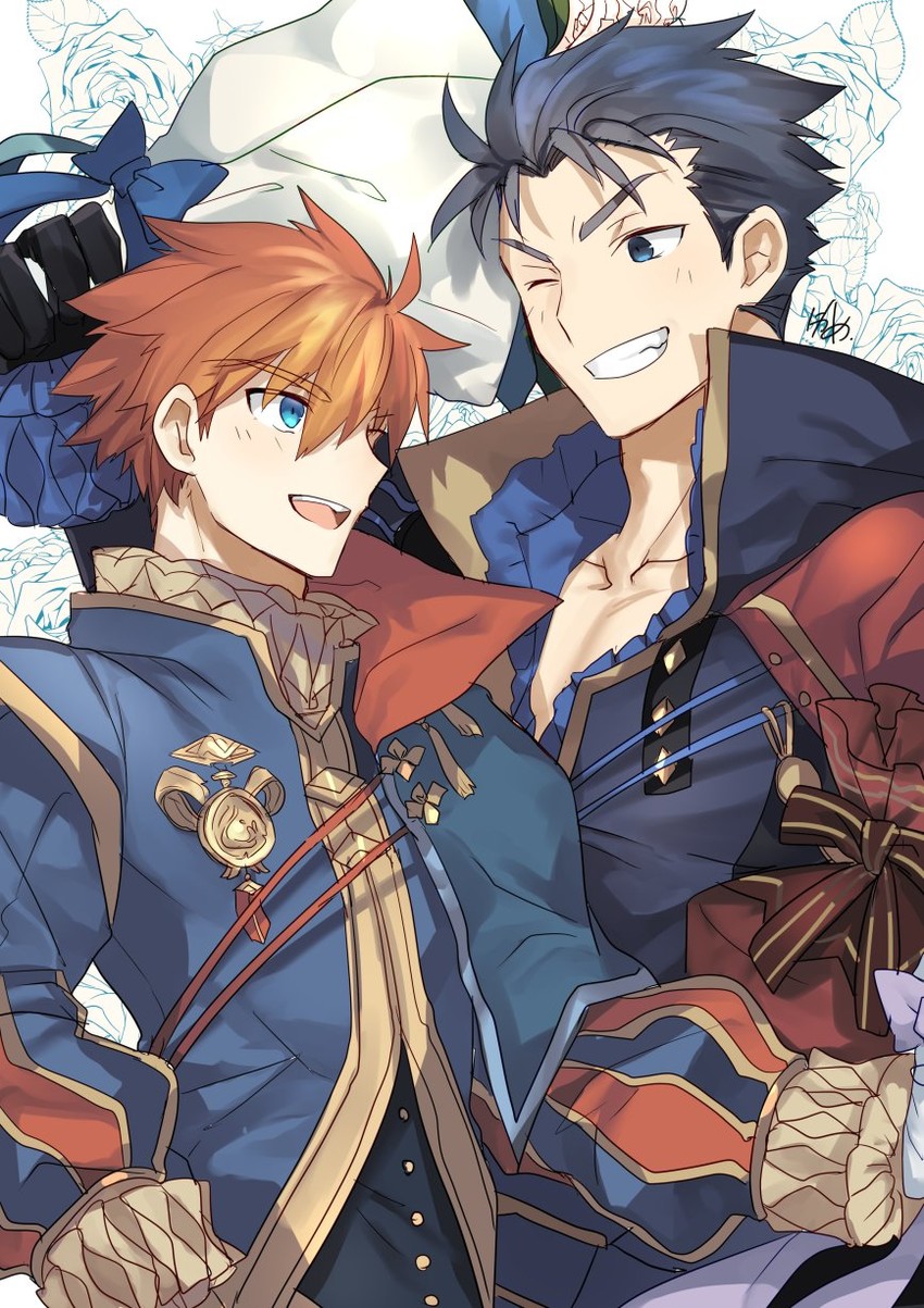 eliwood and hector (fire emblem and 2 more) drawn by nikame
