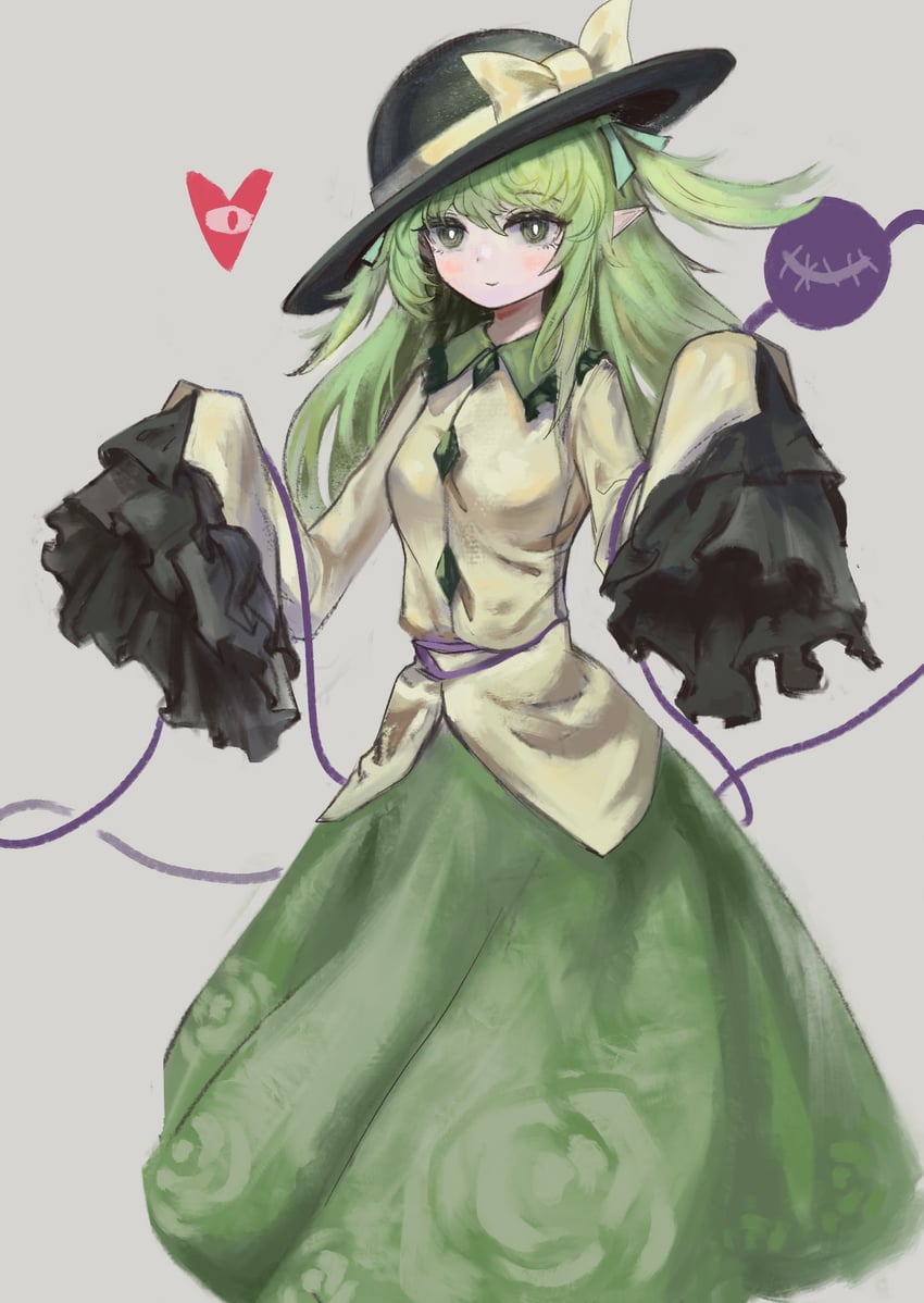 komeiji koishi and leaf (touhou and 1 more) drawn by ropeperson