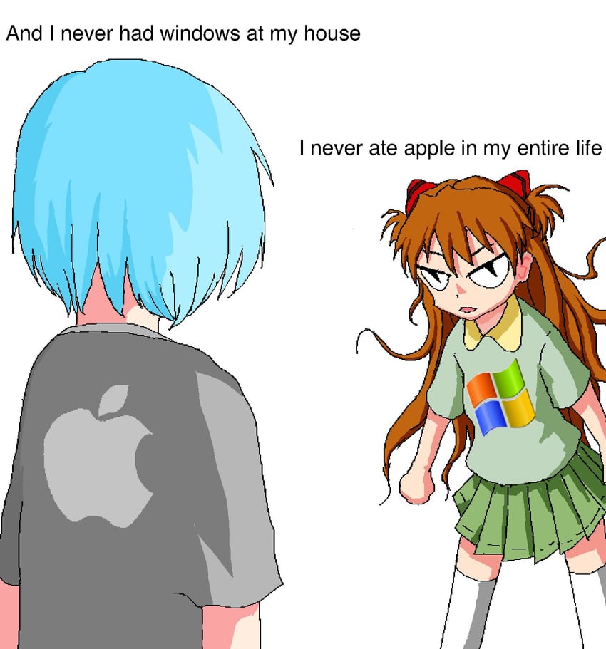 souryuu asuka langley and ayanami rei (neon genesis evangelion and 3 more) drawn by aiu404l