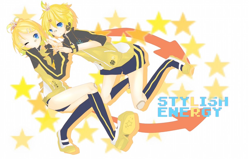 kagamine rin and kagamine len (vocaloid and 2 more) drawn by mizuno_sarara