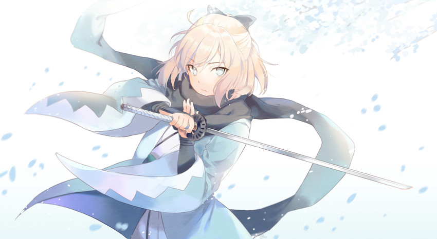 okita souji (fate and 1 more) drawn by nagu